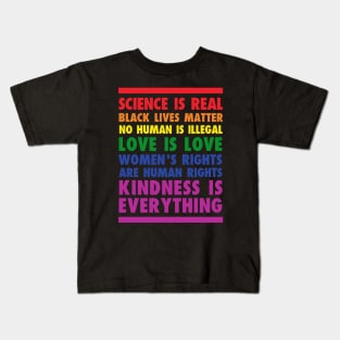 SCIENCE IS REAL BLACK LIVES MATTER Kids T-Shirt